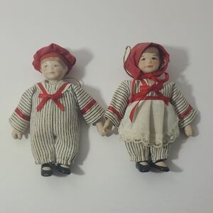 Vintage 1984 Miniature Porcelain Dolls by Faith Wick for Silvestri